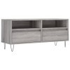 JUNZAI Meuble TV Sonoma Gris 100x34,5x44,5 cm Bois dingénierie,Meuble TV,Ensemble Meuble TV,Table TV