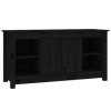 Générique Meuble TV Noir 103x36,5x52 cm Bois de pin Massif,13.75 KG,814578, Meubles, Meubles TV