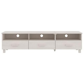Générique Meuble TV HAMAR Blanc 158x40x40 cm Bois Massif de pin,26.2 KG,340473, Meubles, Meubles TV