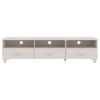 Générique Meuble TV HAMAR Blanc 158x40x40 cm Bois Massif de pin,26.2 KG,340473, Meubles, Meubles TV