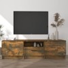 Camerina Meuble TV Chêne fumé 140x35x40 cm Bois dingénierie,Meuble TV,Meuble TV Moderne,Meuble de Salon