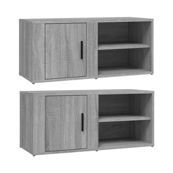 VEEKI Meuble TV, Meuble TV Suspendu, Meuble TV Industriel, Meuble TV Bois, Meuble Chambre, Convient pour Salon ou Chambre, Me