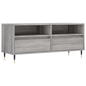 BaraSh Meuble TV Sonoma Gris 100x34,5x44,5 cm Bois dingénierie,Meuble TV Longueur,Meubles De Salon TV,Meuble Bas Salon
