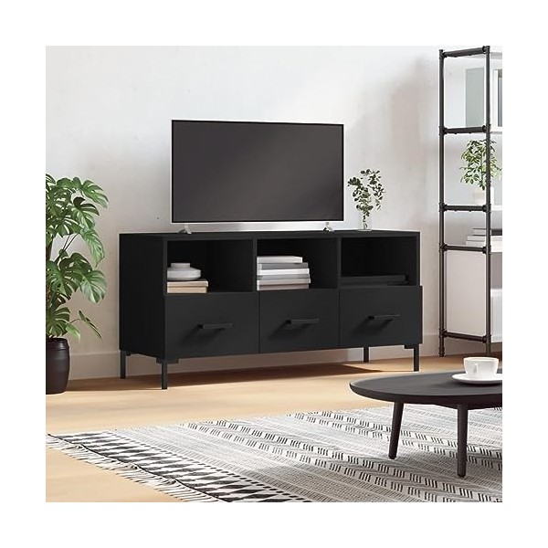 VEEKI Meuble TV, Meuble TV Suspendu, Meuble TV Industriel, Meuble TV Bois, Meuble Chambre, Convient pour Salon ou Chambre, No