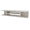 DECOROTIKA Support TV Pivot, Bois, Effet marbre Blanc, 23 cm/Width: 120 cm/Depth: 30 cm