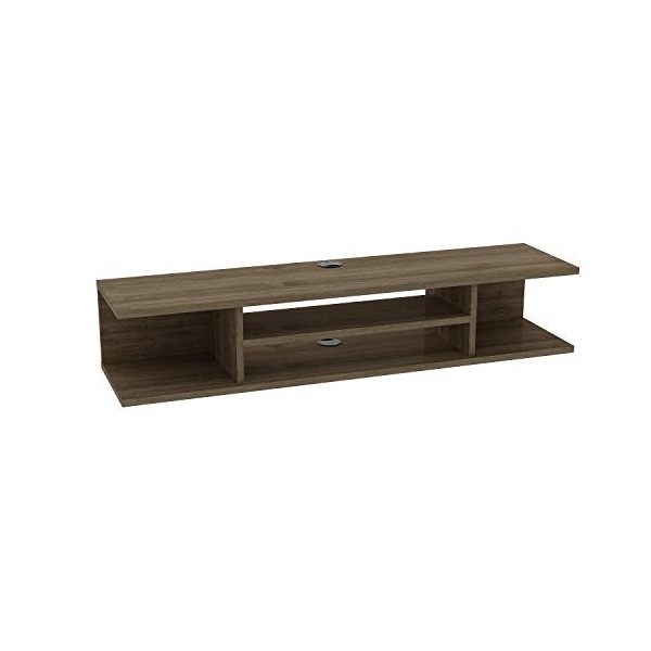 DECOROTIKA Support TV Pivot, Bois, Effet marbre Blanc, 23 cm/Width: 120 cm/Depth: 30 cm