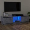 Maxspace TV Meuble, Meuble Tele, Meuble TV Chambre, Meuble TV IindustrielMeuble TV avec lumières LED Gris béton 120x30x35,5 c