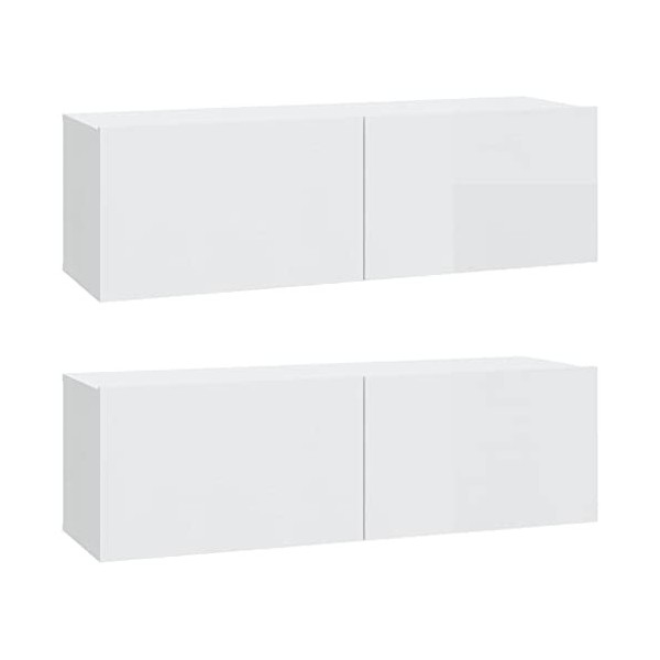 vidaXL Meubles TV muraux 2 pcs Noir 100x30x30 cm Bois dingénierie