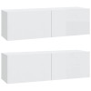 vidaXL Meubles TV muraux 2 pcs Noir 100x30x30 cm Bois dingénierie