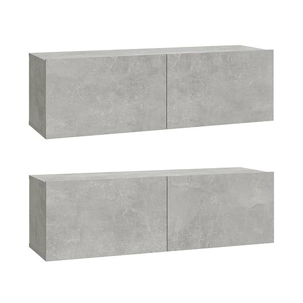 vidaXL Meubles TV muraux 2 pcs Noir 100x30x30 cm Bois dingénierie