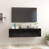 VEEKI Meuble TV, Meuble TV Suspendu, Meuble, Meuble TV avec Rangement，Meuble Industriel, Convient pour Salon ou Chambre, Meub