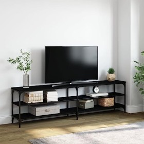 vidaXL Meuble TV, meuble TV avec étagères, meuble média pour salon, centre de divertissement, style industriel, bois dingéni