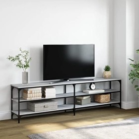 vidaXL Meuble TV, meuble TV avec étagères, meuble média pour salon, centre de divertissement, style industriel, bois dingéni