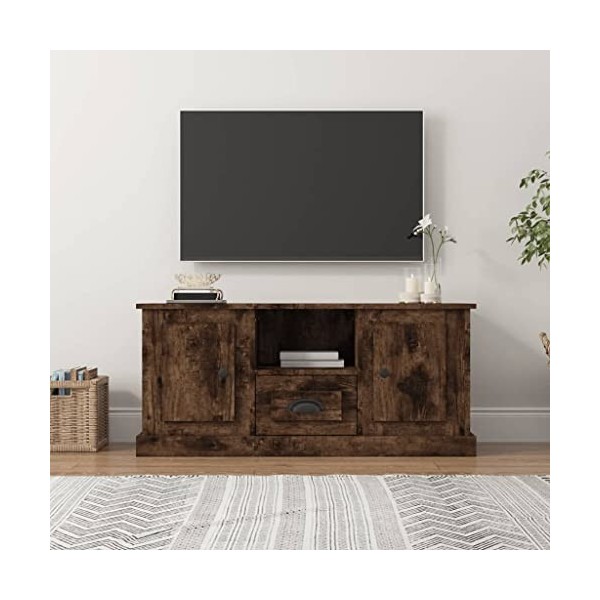 Meuble TV,Étagère TV Flottante, Support de Télévision Flottant Fixé au Mur Centre de Console Multimédia de Divertissement Gra