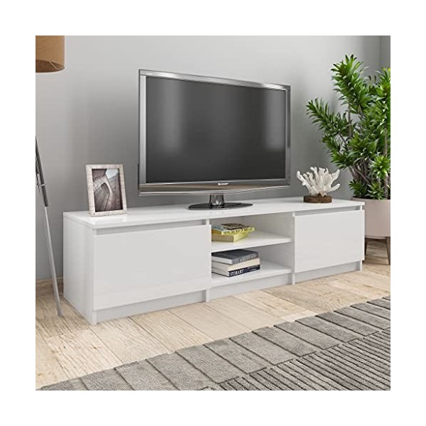 Meuble TV,Meuble TV Bas Table TV Support de Télévision en Bois pour Salon Chambre Salle à Manger,Support pour Téléviseur Jusq