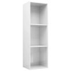 vidaXL BibliothÃƒ¨Que/Meuble TV Blanc Brillant 36x30x114 cm AgglomÃƒrÃƒ