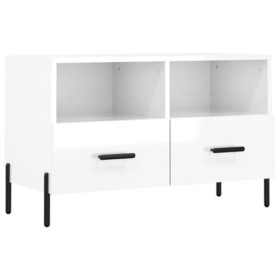 VEEKI Meuble TV, Meuble TV Suspendu, Meuble TV Industriel, Meuble TV Bois, Meuble Chambre, Convient pour Salon ou Chambre, Bl