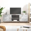 Hovothy Meuble TV Gris Béton 150x30x50 cm Bois dingénierie Buffet TV Espace de Vie Intérieur Style Calme Meuble de Salon Sal