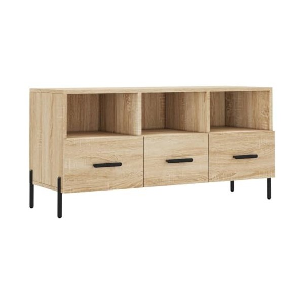 Camerina Meuble TV chêne Sonoma 102x36x50 cm Bois dingénierie,Meuble TV,Ensemble Meuble TV,Table TV