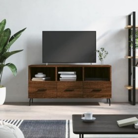 Camerina Meuble TV chêne Marron 102x36x50 cm Bois dingénierie,Table TV,Ensemble Meuble TV,Meuble Tv314