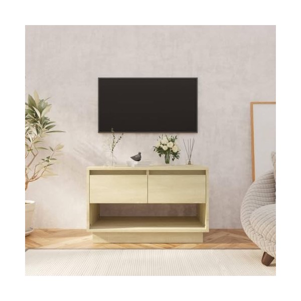 Meuble TV,Étagère TV Flottante, Support de Télévision Flottant Fixé au Mur Centre de Console Multimédia de Divertissement Gra