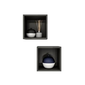 LC spa Paire de Compartiments à Jour Gris Brillant, Small