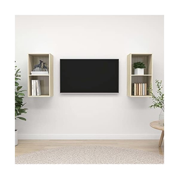 VEEKI Meuble TV, Meuble TV Suspendu, Meuble, Meuble TV avec Rangement,Meuble Industriel, Convient pour Salon ou Chambre, Meub