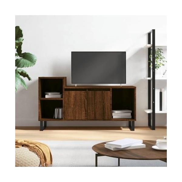 Meuble TV Chêne Marron 100x35x55 cm Bois dingénierie - Banc TV, Meuble TV Suspendu, Convient pour Salon ou Chambre