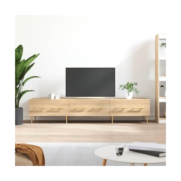 VEEKI Meuble TV, Meuble TV Suspendu, Meuble TV Industriel, Meuble TV Bois, Meuble Chambre, Convient pour Salon ou Chambre, ch