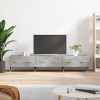 VEEKI Meuble TV, Meuble TV Suspendu, Meuble TV Industriel, Meuble TV Bois, Meuble Chambre, Convient pour Salon ou Chambre, Gr