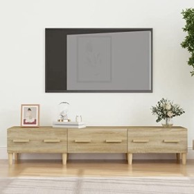 VEEKI Meuble TV, Meuble TV Suspendu, Meuble TV Industriel, Meuble TV Bois, Meuble Chambre, Convient pour Salon ou Chambre, Ch