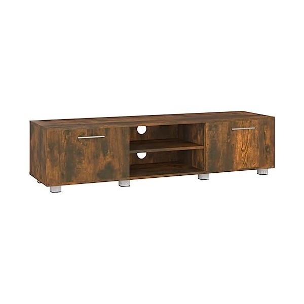 Générique Meuble TV Chêne fumé 140x40x35 cm Bois dingénierie,26.7 KG,340633, Meubles, Meubles TV