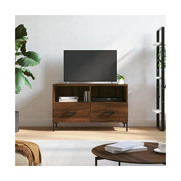 Générique Meuble TV Chêne Marron 80x36x50 cm Bois dingénierie,20.4 KG,828979, Meubles, Meubles TV