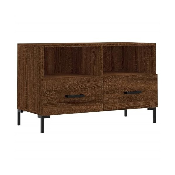 Générique Meuble TV Chêne Marron 80x36x50 cm Bois dingénierie,20.4 KG,828979, Meubles, Meubles TV