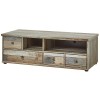 Stella Trading Meuble TV Vintage Bonanza en Bois, Matériau, Driftwood NB, Buffet Bas 130 x 42 cm