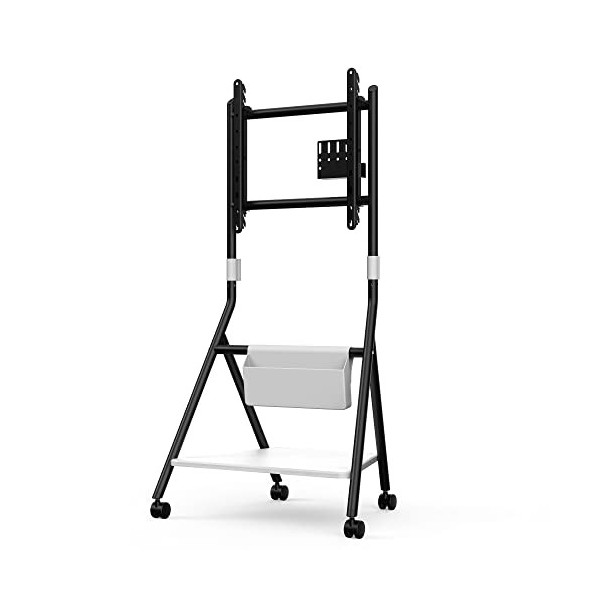 FITUEYES Design Support TV roulettes pour TV 46 50 55 60 65 Pouces Hauteur Réglable 1100-1300mm avec Sac de Rangement pour Ma