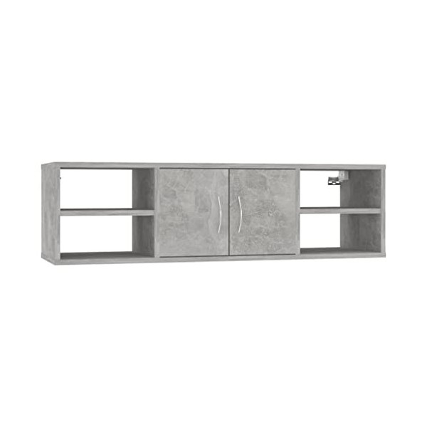 vidaXL Etagère Murale Etagère Flottante Etagère Suspendue Etagère dAffichage Salon Salle de Séjour Intérieur Noir 102x30x29 