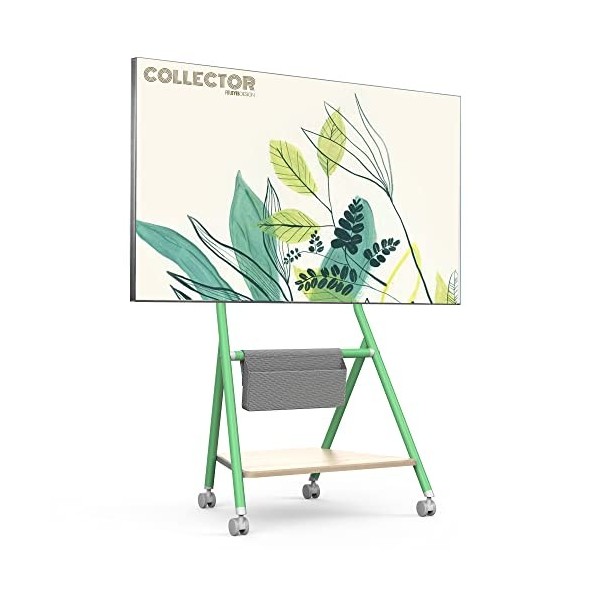 FITUEYES Design Support TV roulettes pour TV 46 50 55 60 65 Pouces Hauteur Réglable 1100-1300mm avec Sac de Rangement pour Ma