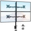 MounTeck Lot de 4 supports de moniteur pour écrans de 17 à 32" - Très longue barre - Inclinable et réglable en hauteur - 9 kg