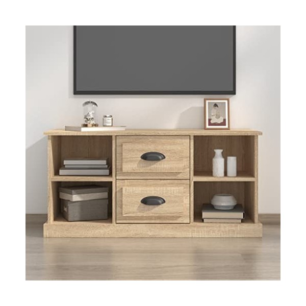 VEEKI Meuble TV, Meuble TV Suspendu, Meuble TV Industriel, Meuble TV Bois, Meuble Chambre, Convient pour Salon ou Chambre, ch