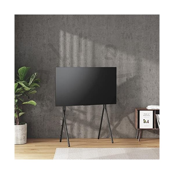 Alterzone Steel Support de Sol TV pour téléviseurs 49"-70", Noir