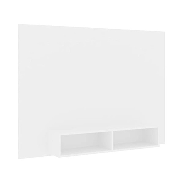 vidaXL Meuble TV Mural Armoire Suspendue Centre de Divertissement Armoire Stéréo Salon Salle de Séjour Noir Brillant 135x23,5