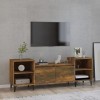 Meuble TV Chêne fumé 160x35x55 cm Bois dingénierie