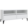 VEEKI Meuble TV, Meuble TV Suspendu, Meuble TV Industriel, Meuble TV Bois, Meuble Chambre, Convient pour Salon ou Chambre, Bl