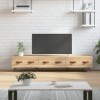 VEEKI Meuble TV, Meuble TV Suspendu, Meuble TV Industriel, Meuble TV Bois, Meuble Chambre, Convient pour Salon ou Chambre, ch
