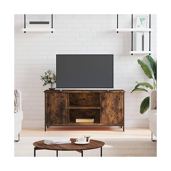 VEEKI Meuble TV, Meuble TV Suspendu, Meuble TV Industriel, Meuble TV Bois, Meuble Chambre, Convient pour Salon ou Chambre, Ch