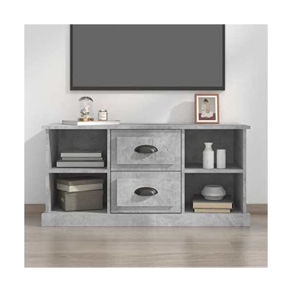 VEEKI Meuble TV, Meuble TV Suspendu, Meuble TV Industriel, Meuble TV Bois, Meuble Chambre, Convient pour Salon ou Chambre, Gr