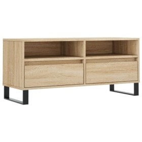 Camerina Meuble TV chêne Sonoma 100x34,5x44,5 cm Bois dingénierie,Meuble TV,Table Basse Couleurs,Table Basse Salon Meuble TV