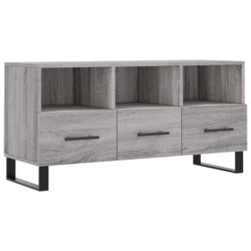 Camerina Meuble TV Sonoma Gris 102x36x50 cm Bois dingénierie,Meubles De Salon TV,Meuble Bas Salon,Meuble TV Longueur