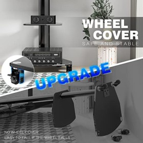 RFIVER Support TV roulettes avec Support Cantilever Chariot TV pour Ecran Télé 27-65 Pouces Plasma LCD LED Meuble TV Universe